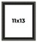 Photo Size Antique Black Picture Frame - UV Acrylic, Foam Board Backing, Hanging Hardware